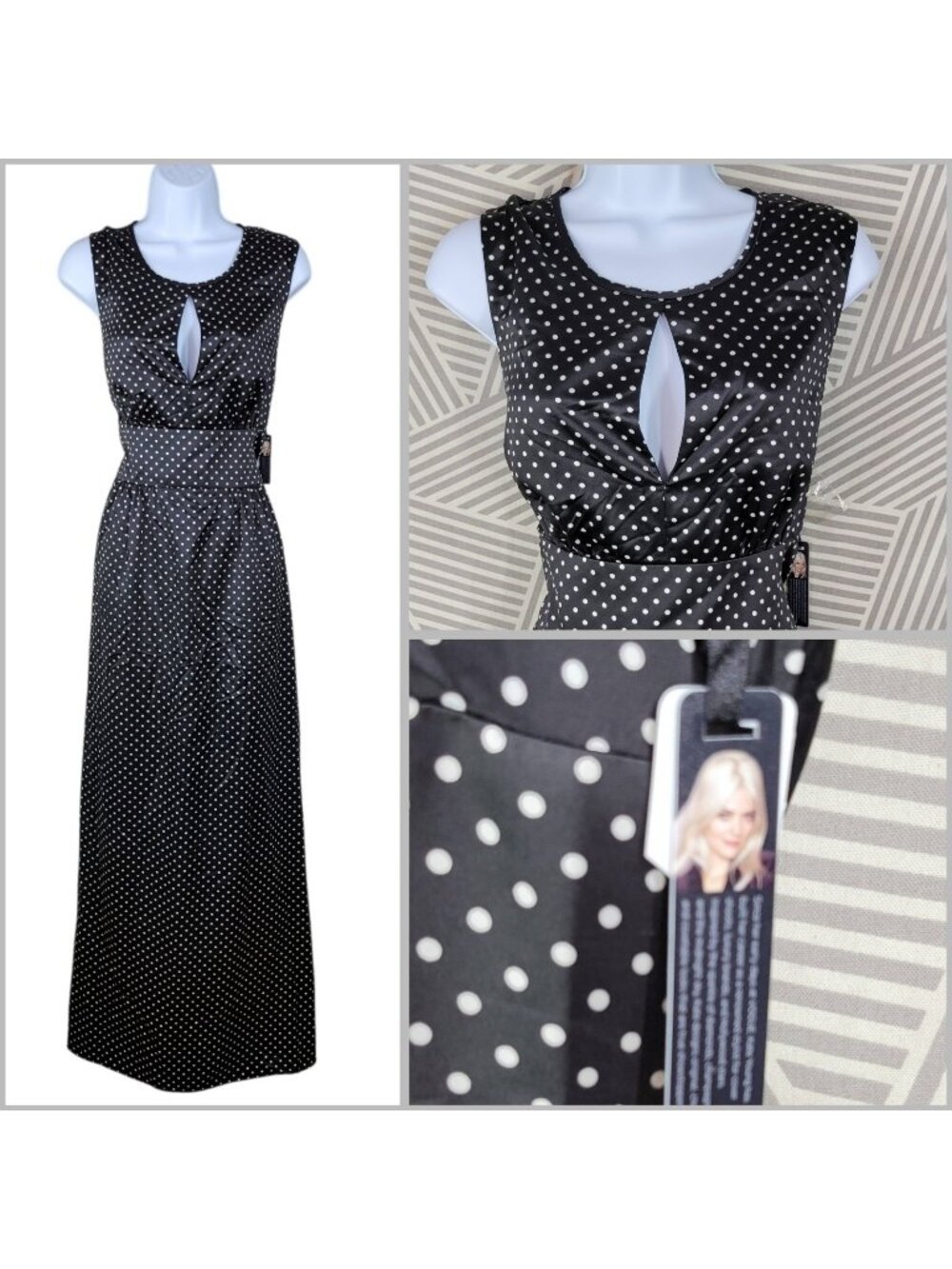 NEW Kate Young for Target Cocktail Dress 12 Event Ruffle Train Polkadot Black